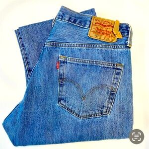 LEVI STRAUSS 501 Original Riveted Button Fly Men’s Denim Jeans Tag Sz W35 X L30